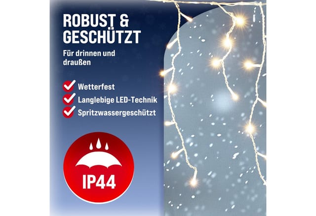 monzana Lichterkette Monzana, Lichterkette 400 LED Stromsparend IP44 Regenlichterkette