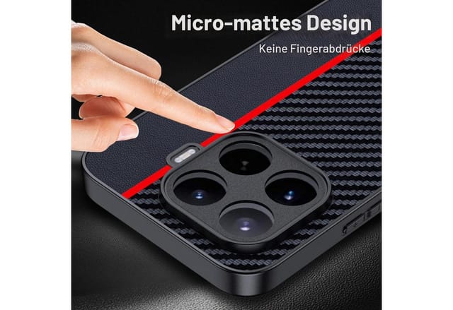 LuxusKollektion Handyhülle Schutzhülle Xiaomi 17T Pro 5G Carbonfaser Rot/Schwarz