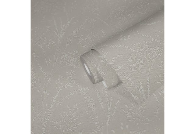A.S. Création Vliestapete Pure Elegance Tapete mit Ästen Mustertapete Floral Blumen, strukturiert, schimmernd, (1 St), Vliestapete Blumentapete für Schlafzimmer Küche Wohnzimmer Äste Design