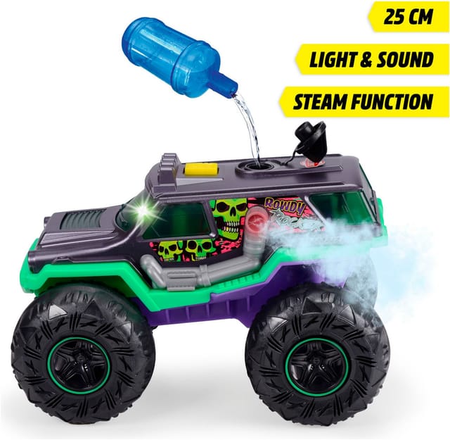 Dickie Toys Spielzeug-Monstertruck Rowdy Rocker, mit Licht-, Sound- und Dampf-Effekten