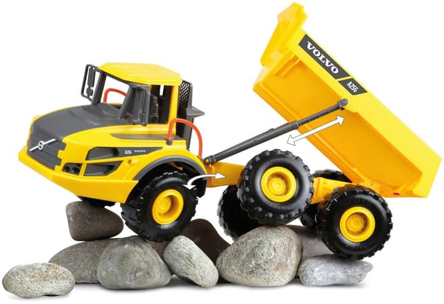 Lena® Spielzeug-Kipper WORXX Knickgelenkkipper Volvo A25G, Made in Europe
