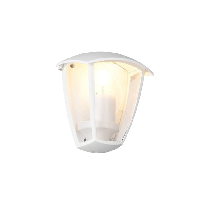 TRIO Leuchten Außen-Wandleuchte VENTA, Outdoor Hauswand Fassadenbeleuchtung, exkl 1x E27 max 10W, IP44, Leuchtmittel wechselbar, warmweiß - kaltweiß, Wandlampe Garten Terrasse, Aluminium mit Kunststoff Schirm transparent