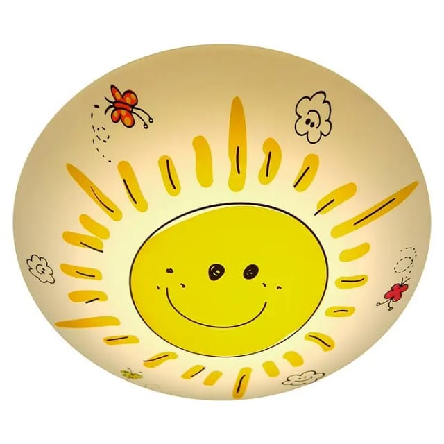niermann Deckenleuchte Sunny, Kinderlampe, Kinderzimmer, bruchsicherer Kunststoff