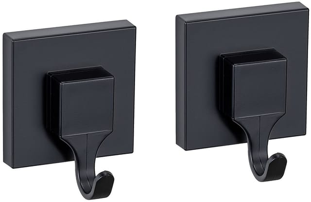 WENKO Wandhaken Vacuum-Loc® Modell Quadro, (Set), aus Kunststoff für Handtücher, Befestigen ohne Bohren