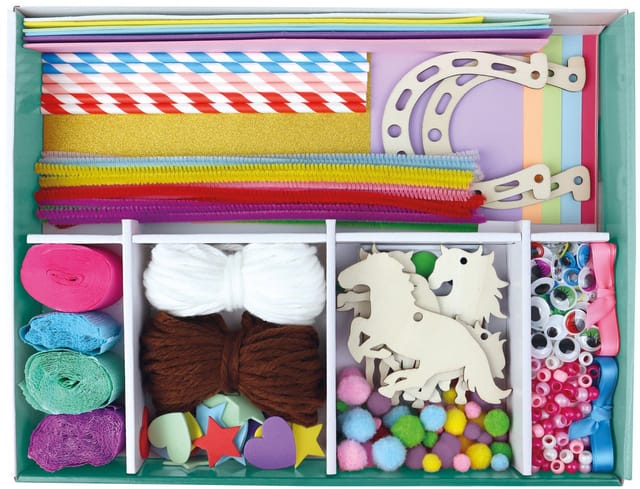 Lena® Kreativset Bastelkoffer Pferde, Premium