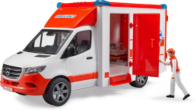 Bruder® Spielzeug-Transporter MB Sprinter Ambulanz mit Fahrer Licht&Sound (02676)