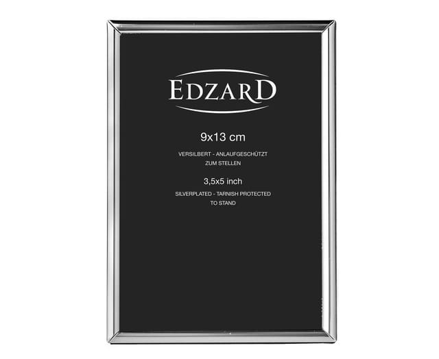 EDZARD Bilderrahmen Genua, edel versilbert und anlaufgeschützt, für 9x13 cm Foto