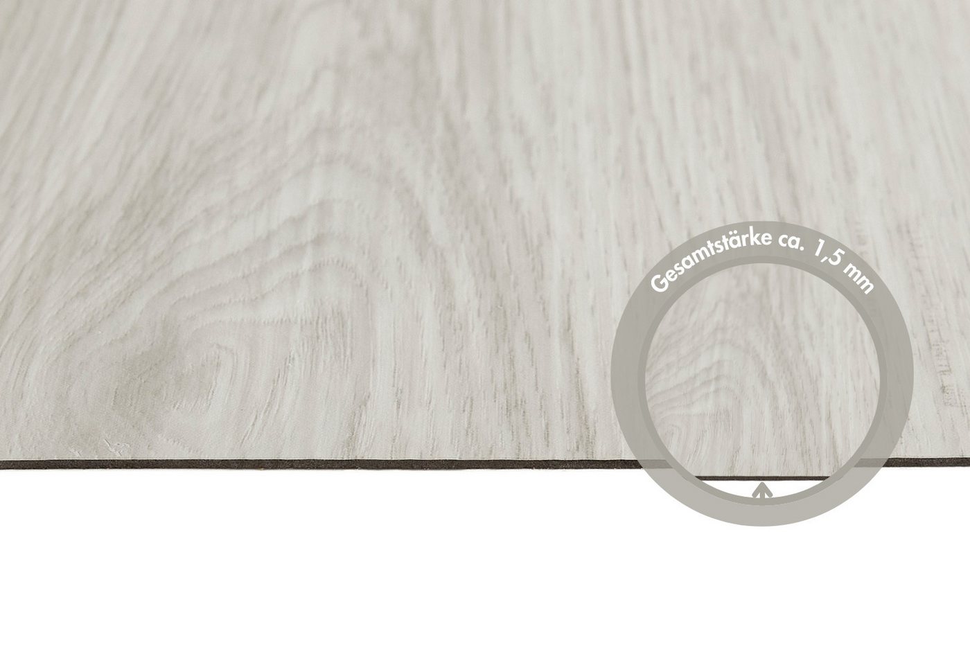 misento Vinylboden selbstklebend in Holzoptik, 32 PVC Planken je ca. 15,2 x 91,4 cm