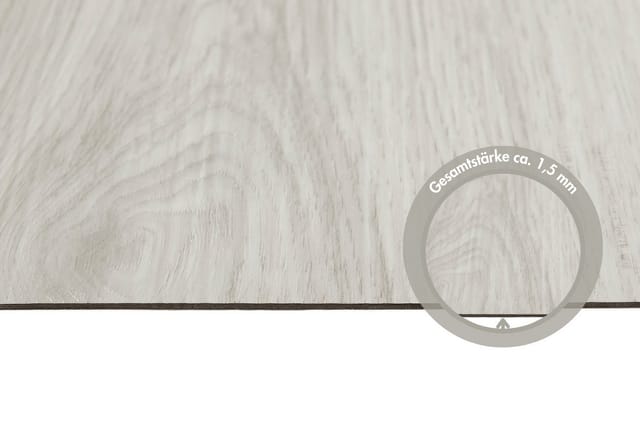 misento Vinylboden selbstklebend in Holzoptik, 32 PVC Planken je ca. 15,2 x 91,4 cm