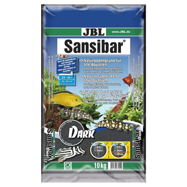 JBL GmbH & Co. KG Aquariensand JBL Sansibar Aquarienbodengrund Dark10 Kg schwarz