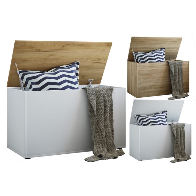 VCM Schuhbank Holz Sitztruhe Sitzbank Truhe Box Kiste Bendola