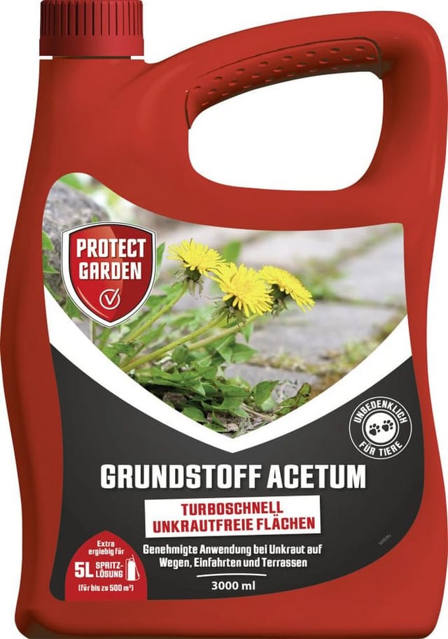 PROTECT Unkrautbekämpfungsmittel Protect Garden Turbo Unkrautfrei Grundstoff Acetum