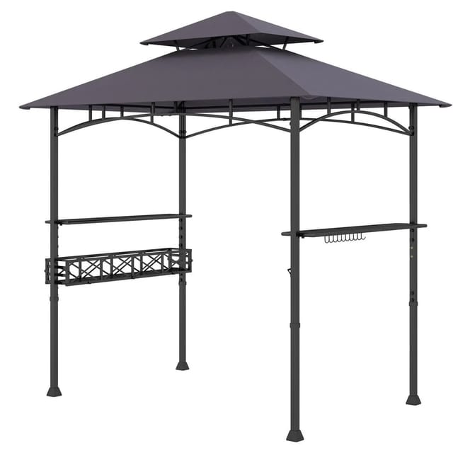 COSTWAY Grillpavillon, 242 x 153 x 250 cm BBQ Pavillon