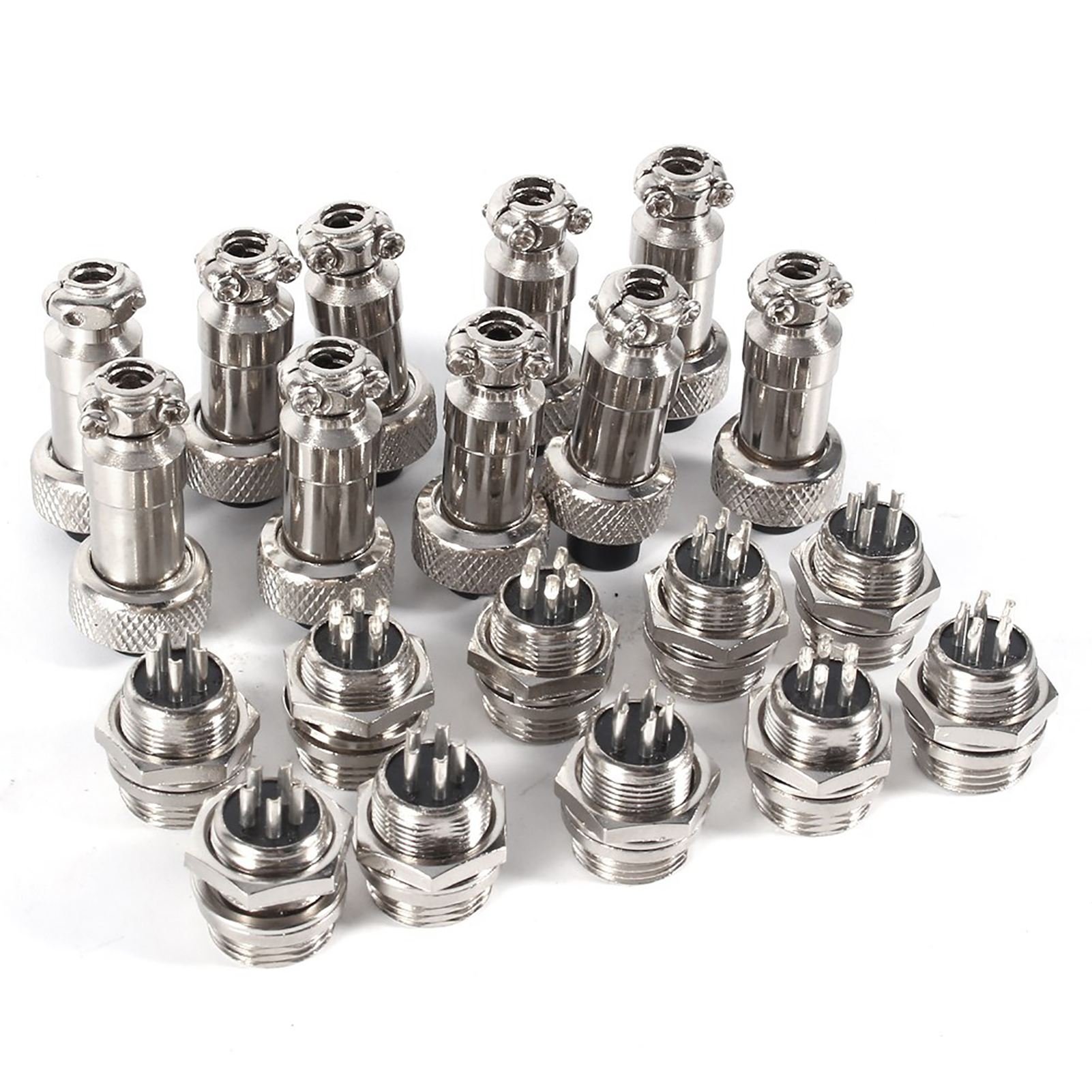10 Sätze Gx12 5-polige 12-mm-metall-luftfahrtsteckverbinder (männlich/weiblich)