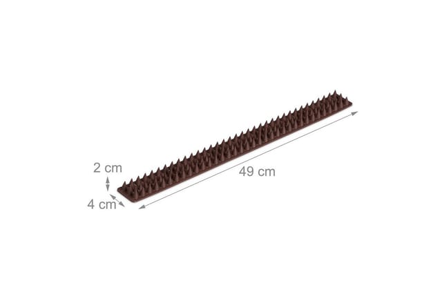 relaxdays Taubenspikes Vogelabwehr Spikes Kunststoff, 4x49x2 cm, 10-St., 10er Set, 10er Pack