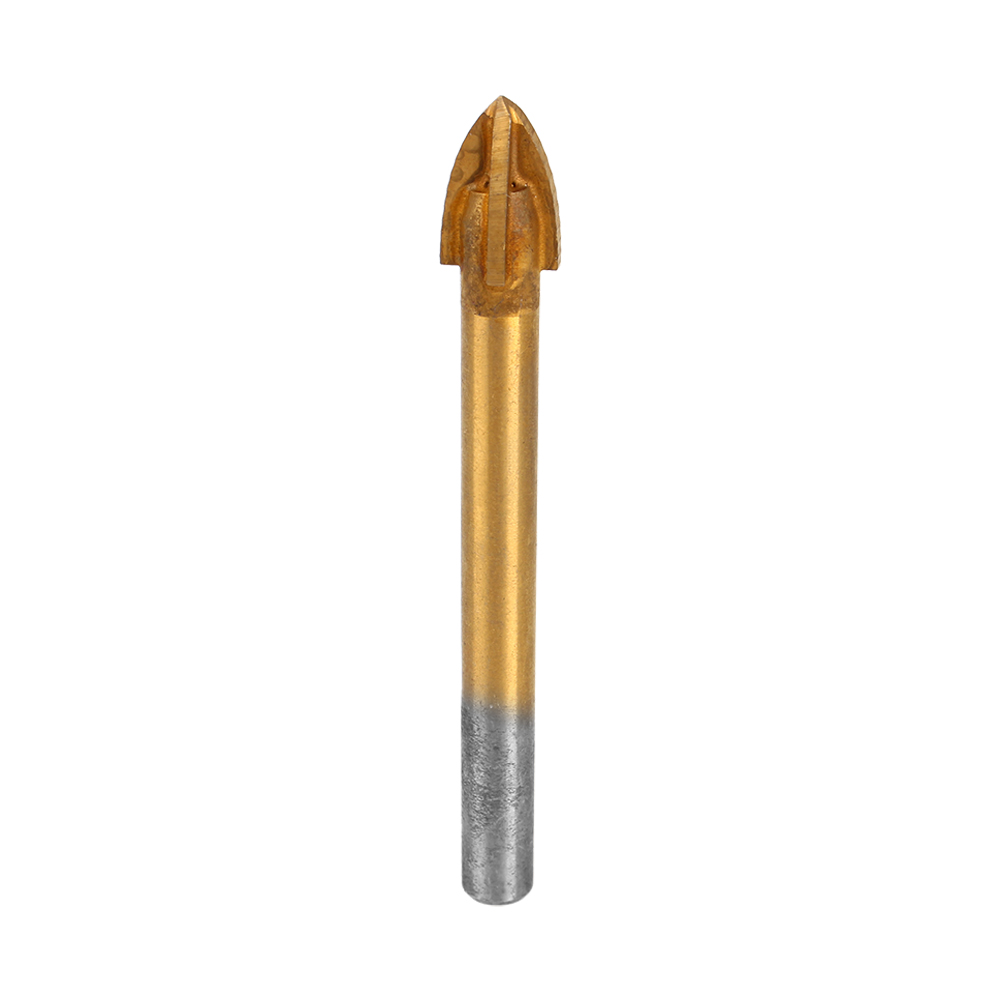 10-mm-hartmetall-glasbohrer Mit Titanbeschichtung, 4-schneidiger Kreuzschlitzkopf, Bohrwerkzeugset