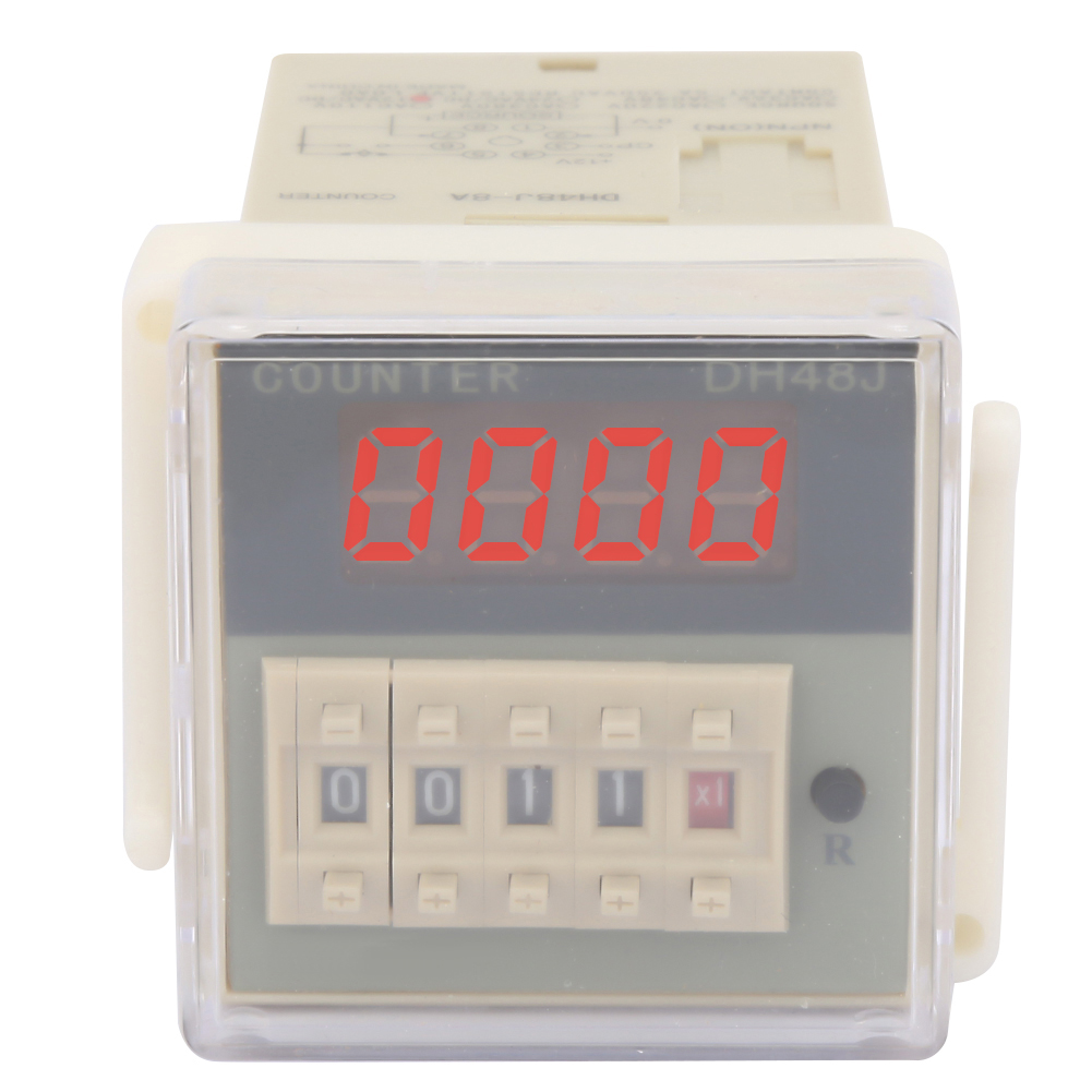 Dh48j-8a 8-poliger Elektronischer Lcd-digitalzähler, 0-999900 Zeitrelais (220vac)