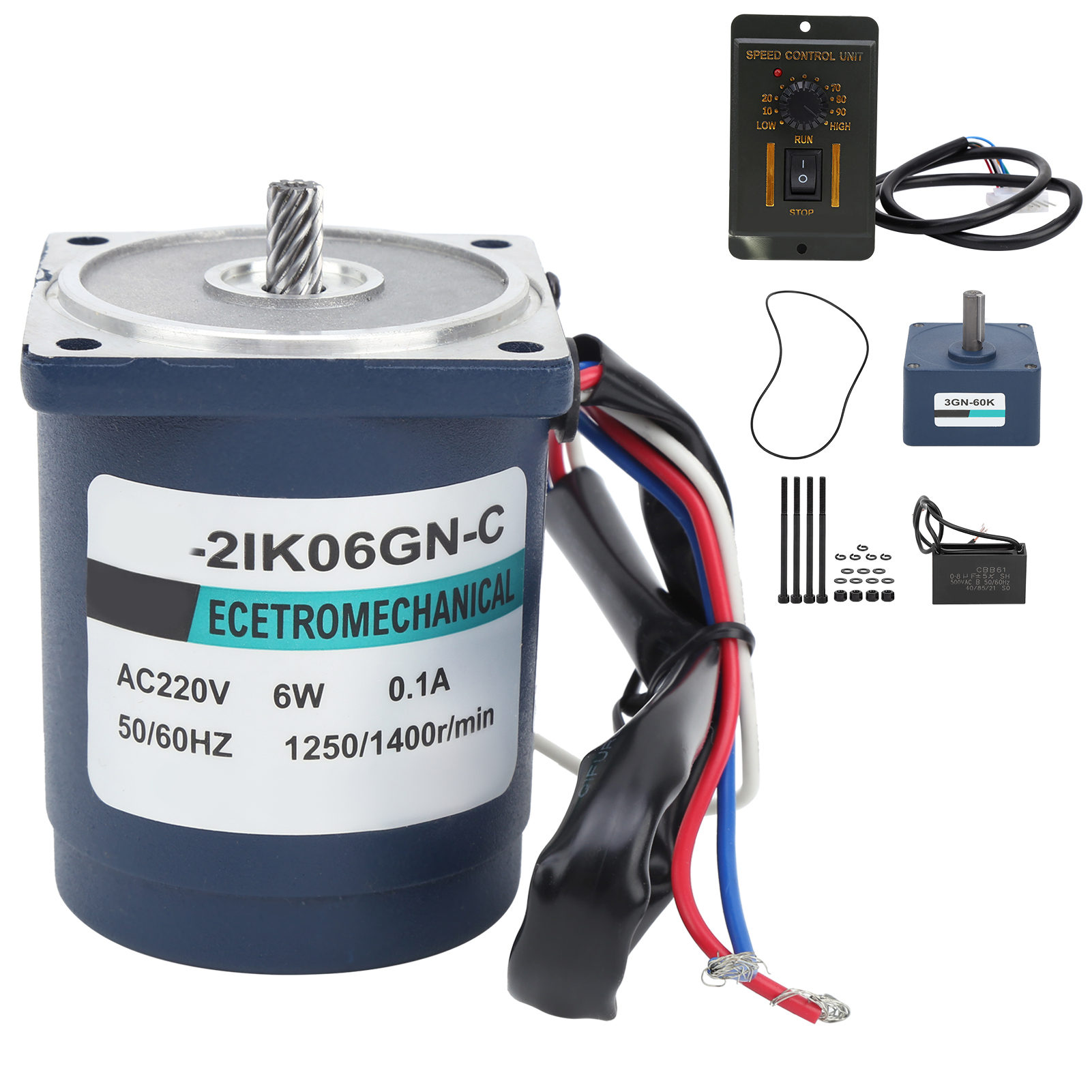 6w Ac220v Xd2ik06gn-c Getriebemotor Mit Drehzahlregler Und Untersetzungsgetriebe