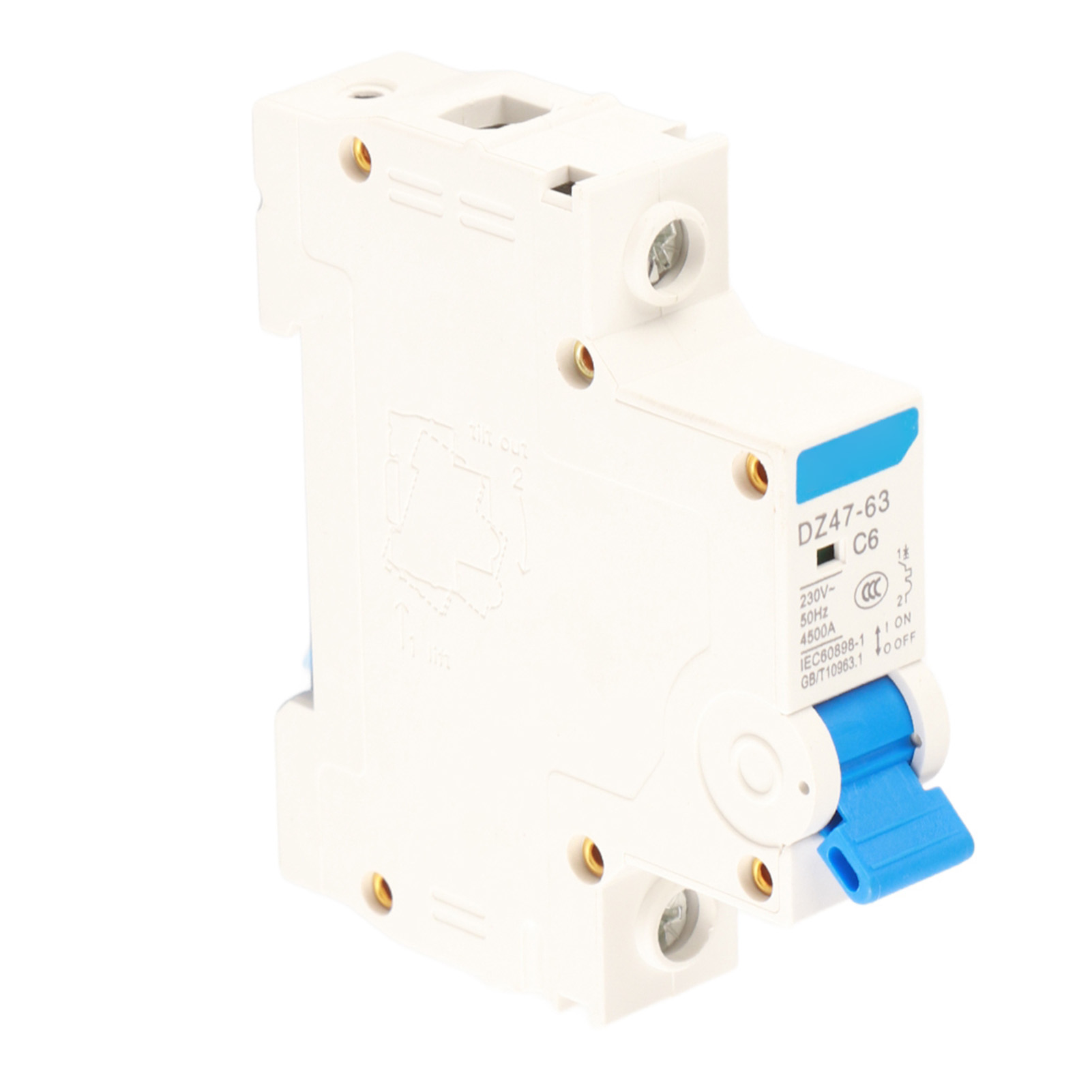 Dz47-63 6a 230v Miniatur-leistungsschalter Für Solar- Und Windenergieanlagen