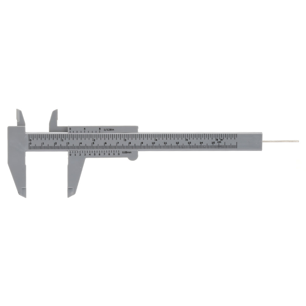 150-mm-präzisionsmessschieber Aus Kunststoff Mit Doppelskala, 0,5-mm-nonius-messwerkzeug (grau)