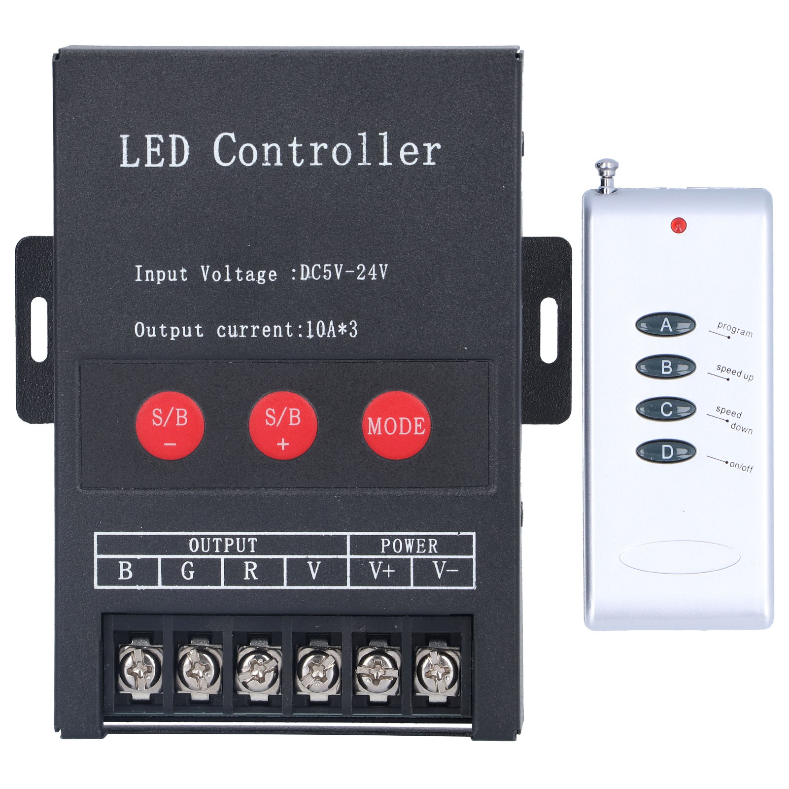 Digitaler Rgb-pwm-led-controller Für Farbige Lichtleisten Mit Fernbedienung 5v-12v-24v