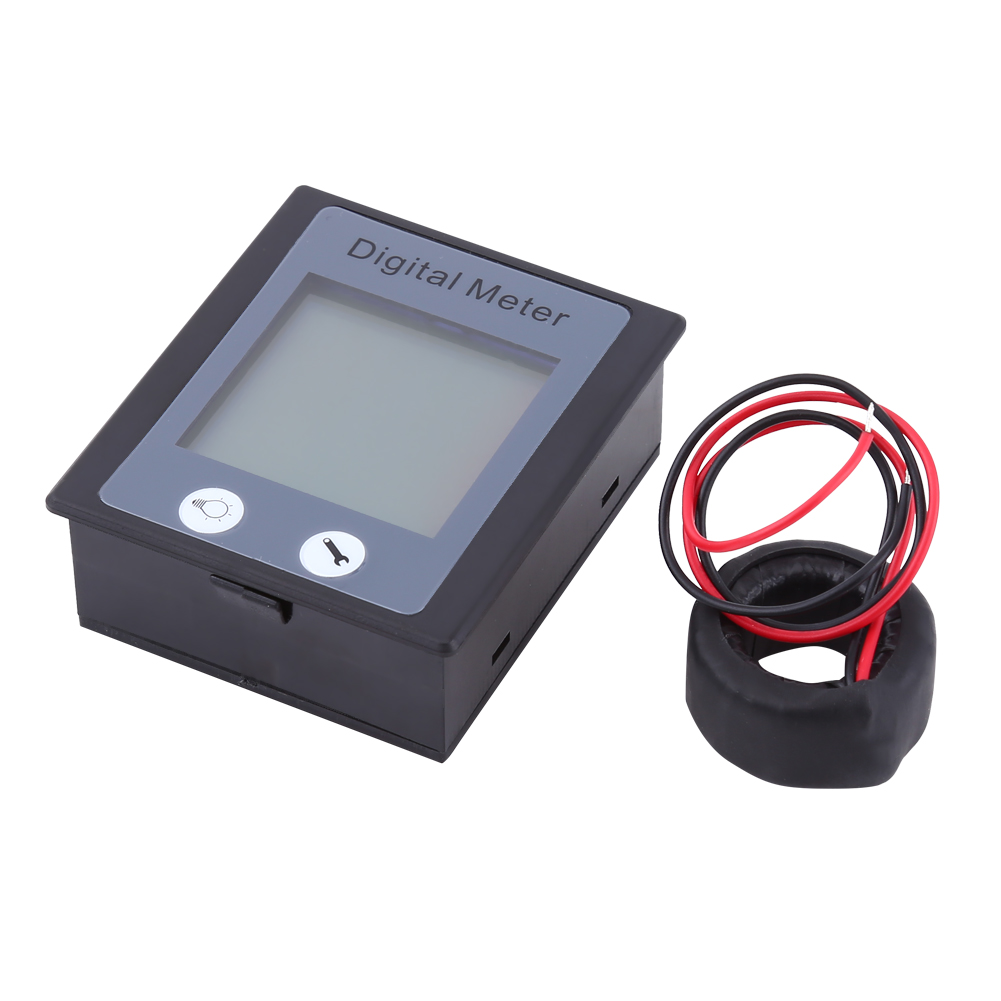 Digitales Multimeter Mit Stromwandler (ct) Für 80–260 V Wechselstrom Und 100 A – Energie-, Leistungs-, Strom- Und Spannungsmesser