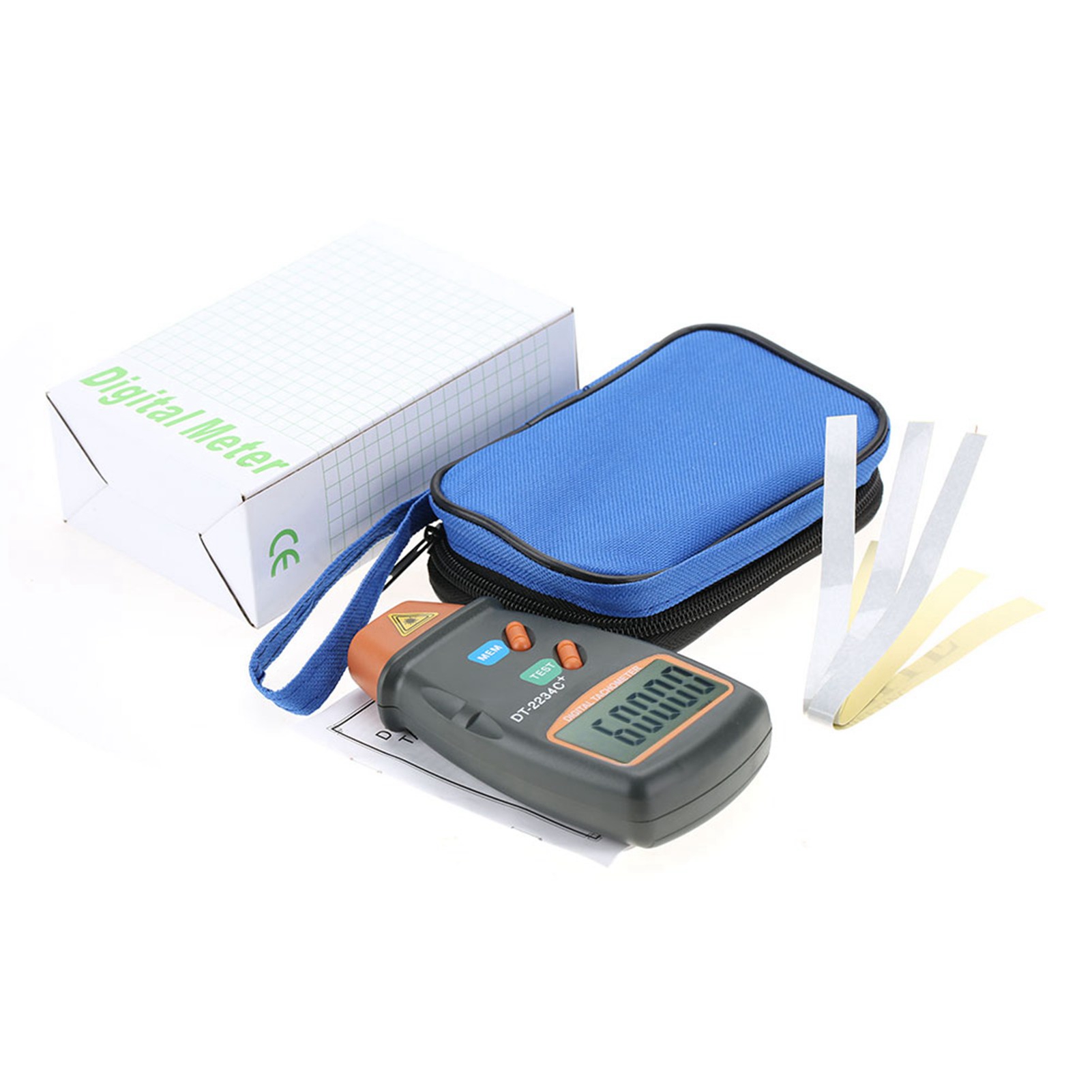 Dt-2234c+ Berührungsloser Digitaler Laser-drehzahlmesser Mini-drehzahlmesser Mit Lcd-bildschirm