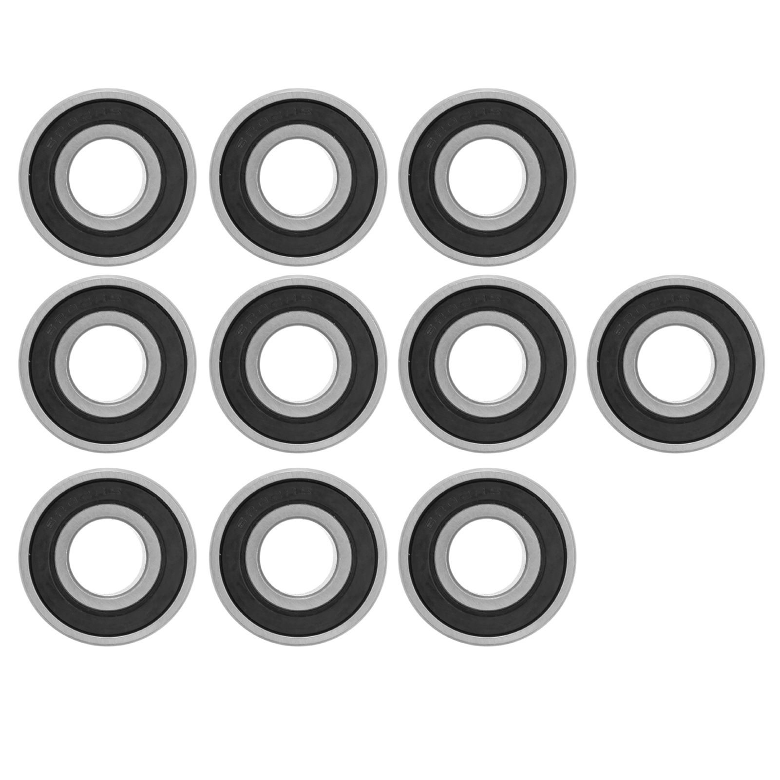 10 Schwarze Stahlkugellager 6202-rs 15 Mm - 10er-packung