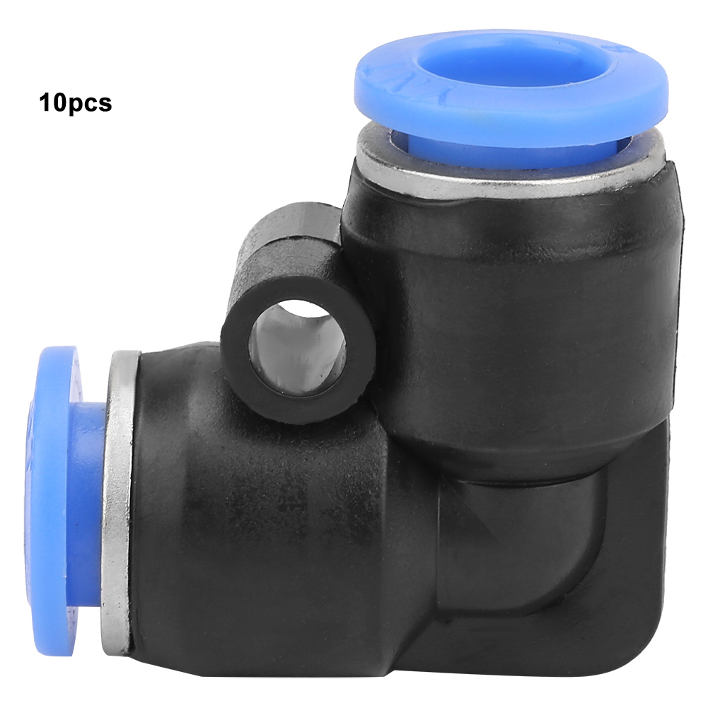 10 Stück 90°-winkel-schnellkupplungs-luftschlauchverschraubung Push Pv-8 (8 Mm)