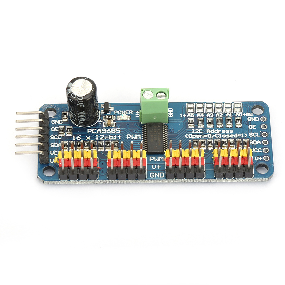 Pca9685 16-kanal-pwm-modul Für Servomotoren Und Motoren, 12-bit-i2c-controller 5 V 40–1000 Hz