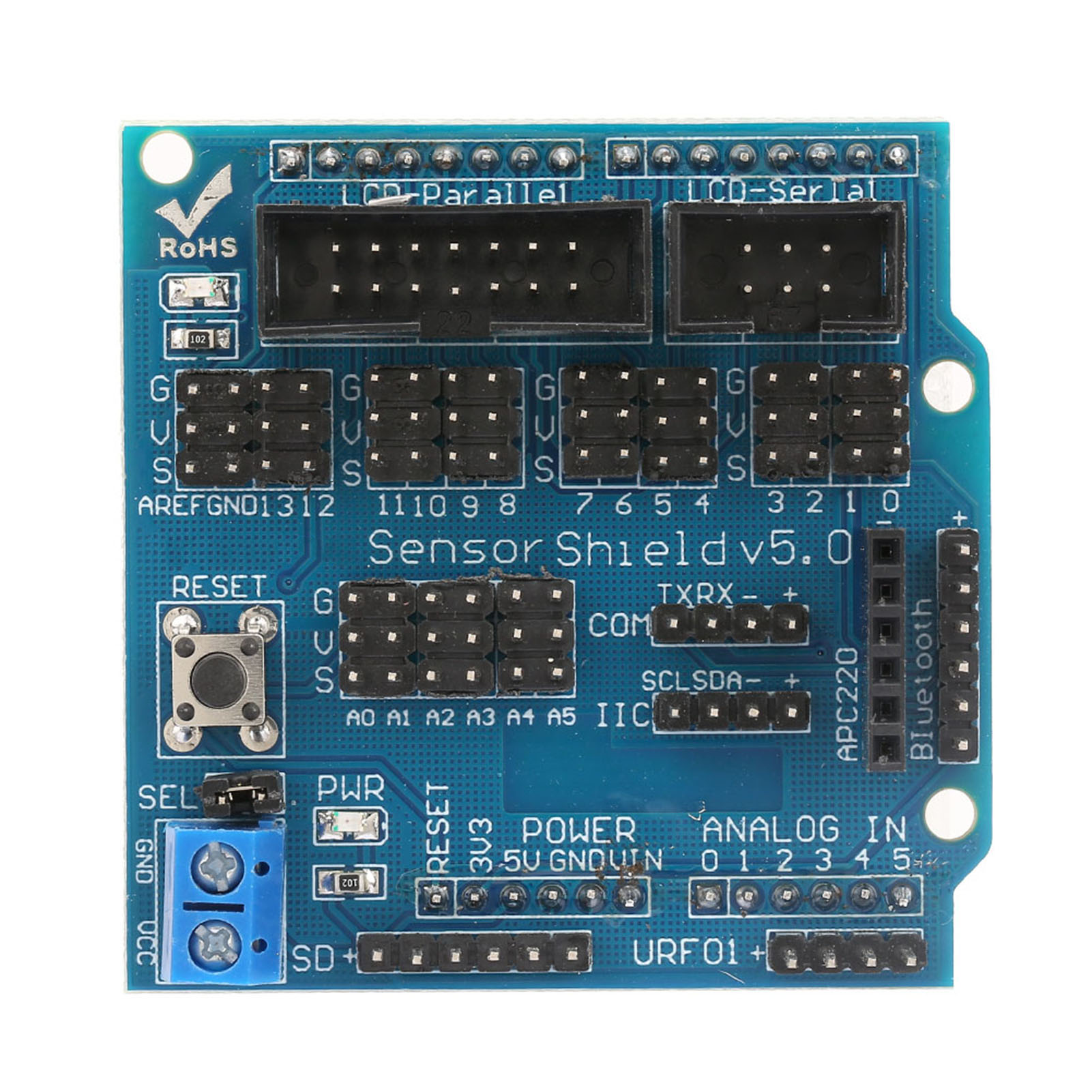 Sensor Shield V5.0 Erweiterungsmodul Für Arduino, Kompatibel Mit Ultraschallanschluss Und 12864-display