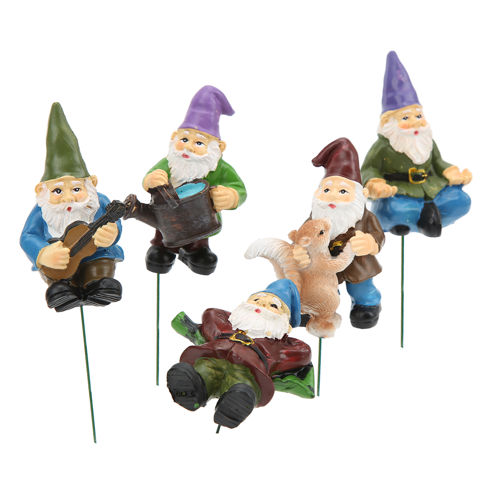 Dekorative Gartenzwergfiguren Für Den Rasen – Leuchtende Farben Und Niedliche Formen – Geschenkidee Für Die Gartendekoration