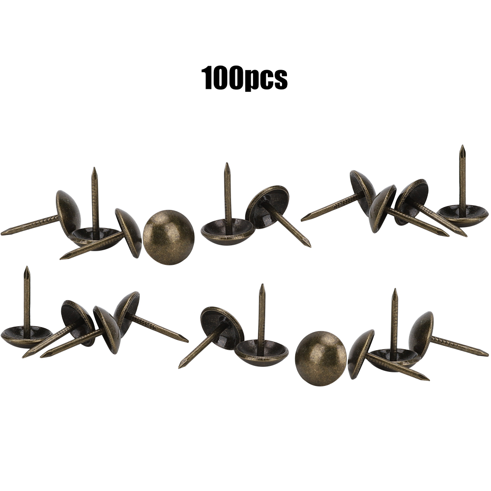 100 Antike Messing-polsternägel 11 X 17 Mm, Dekorative Accessoires Für Schmiedeeisenmöbel, Bronze