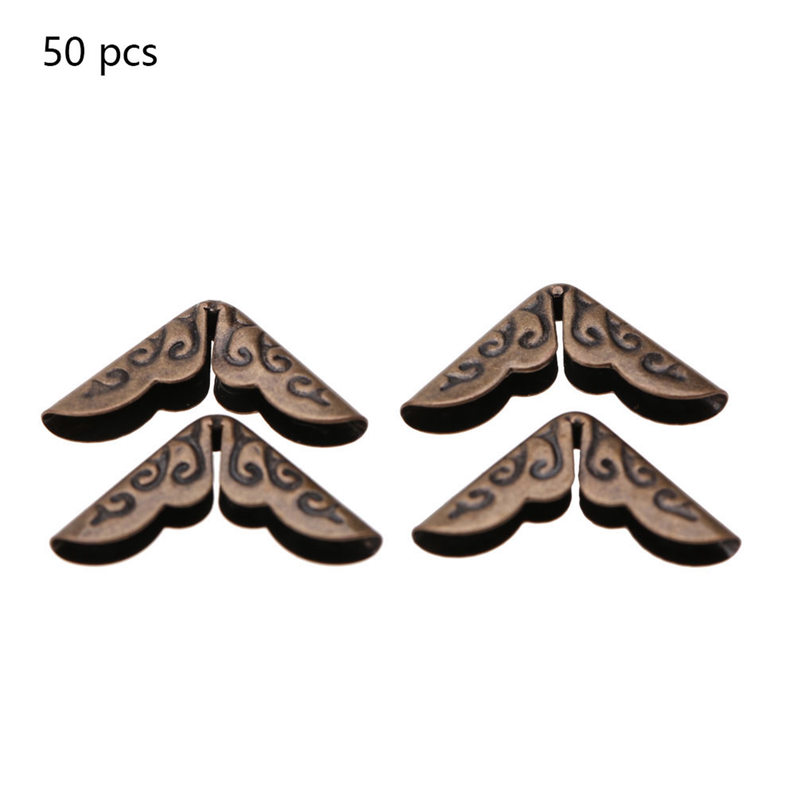 50 Eckenschützer Aus Bronze Für Vintage-fotoalben Im Scrapbooking-stil