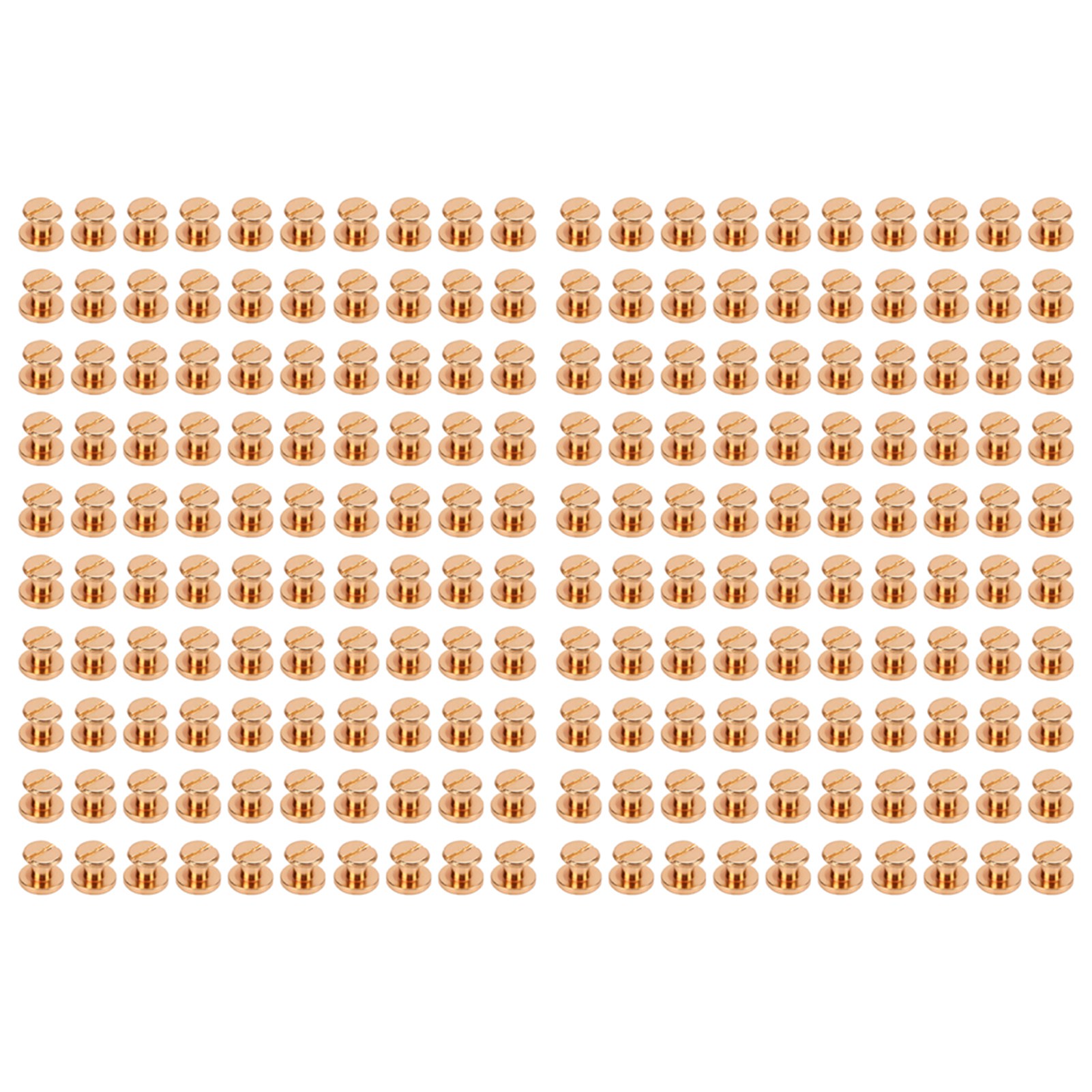 Set Mit 200 Buchbinderschrauben 9x6,5mm, Gleichmäßige Goldelektrolytische Beschichtung, Ideal Für Diy-leder- Und Buchbinderprojekte, Sortiment An Ziernieten.