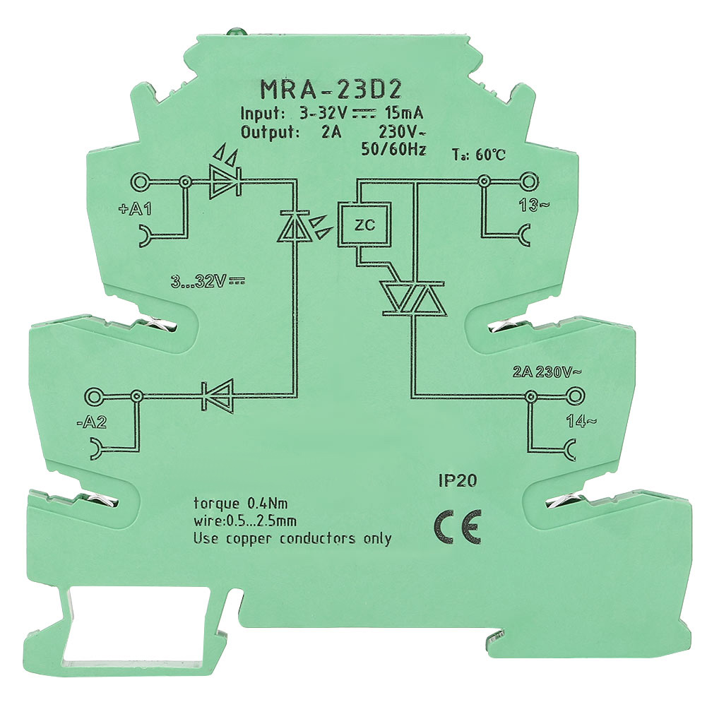 Mra 23d2 Ultradünnes 6,2 Mm Halbleiterrelaismodul, 3–32 Vdc Eingangsspannung