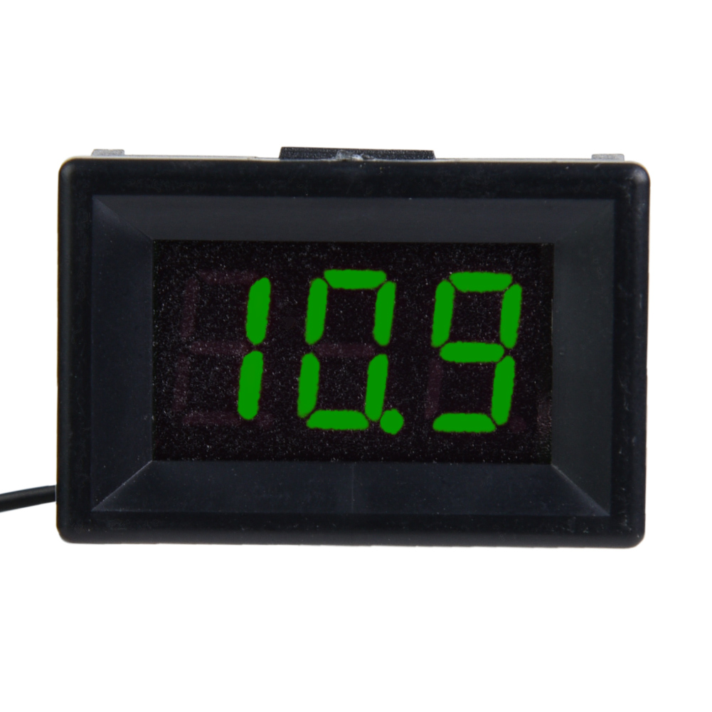 Wasserdichtes Digitales Dc-voltmeter 2,4–30 V, 0,36 Zoll Grüne Led-anzeige, Zwei Drähte