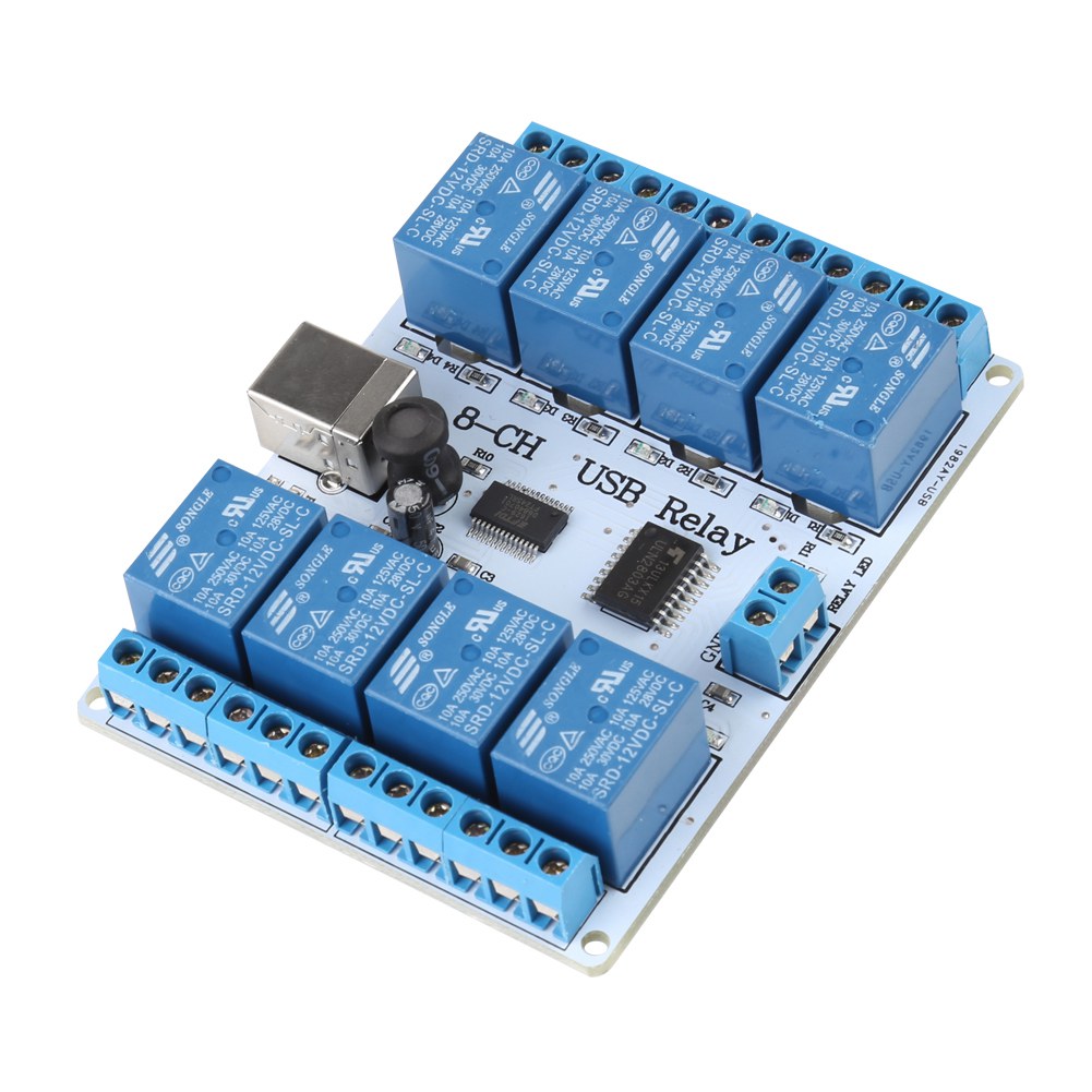 8-kanal 12vdc Typ B Usb-relaisplatine Für Roboterautomatisierung