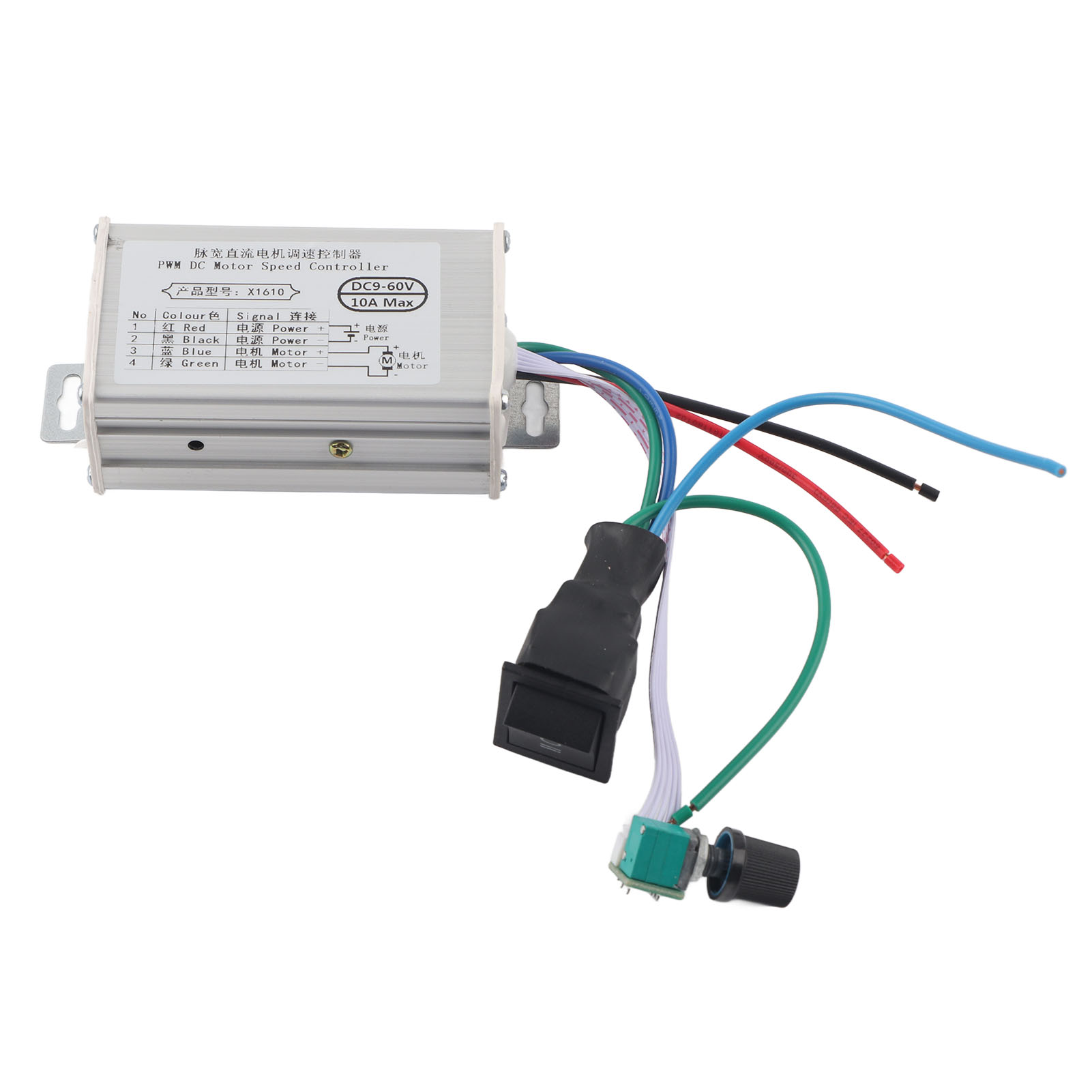 10a Pwm-drehzahlregler Für 9-60v Gleichstrommotoren, Bidirektionaler Motorregler