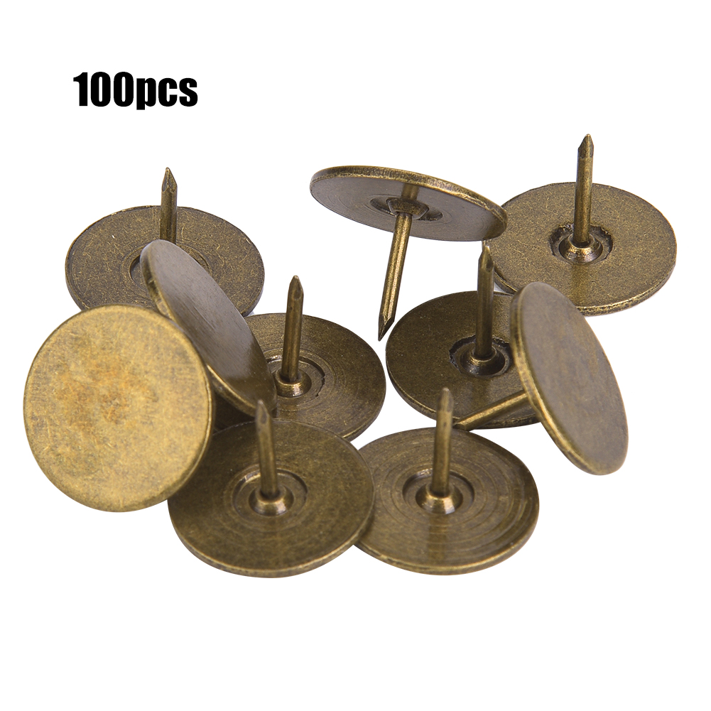 100 Flachkopf-polsternägel, Cyanbronze, Für Möbel, Sofa-dekorationszubehör, 19 X 15 Mm