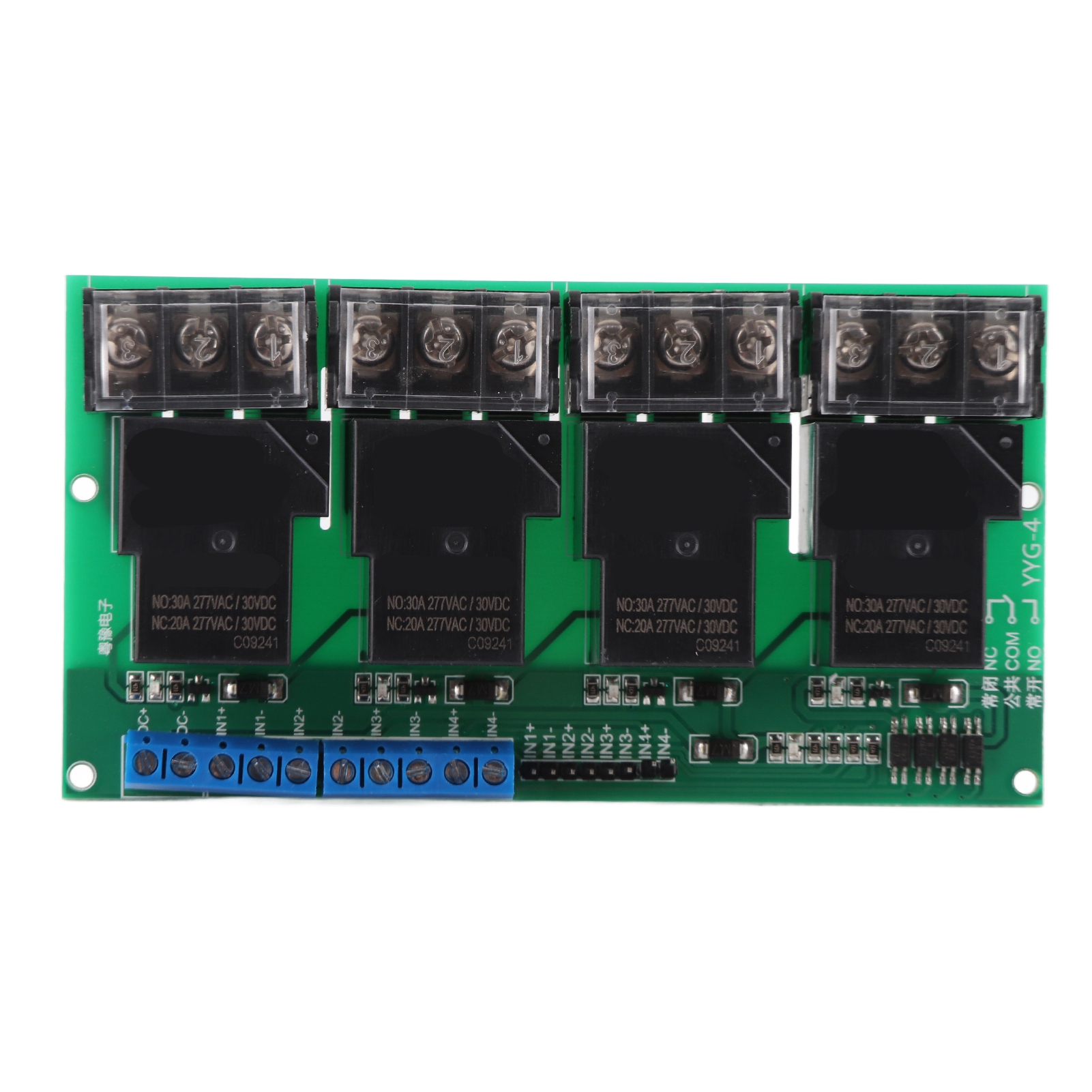 Hochleistungs-vierfachrelaismodul (30 A) Mit Optokoppler-isolation, Dc12v-steuerung Yyg-4