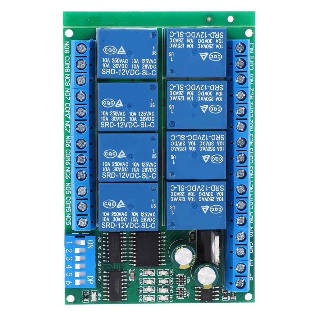 8-kanal Rs485 Programmierbares 12v Dc Relais-steuermodul