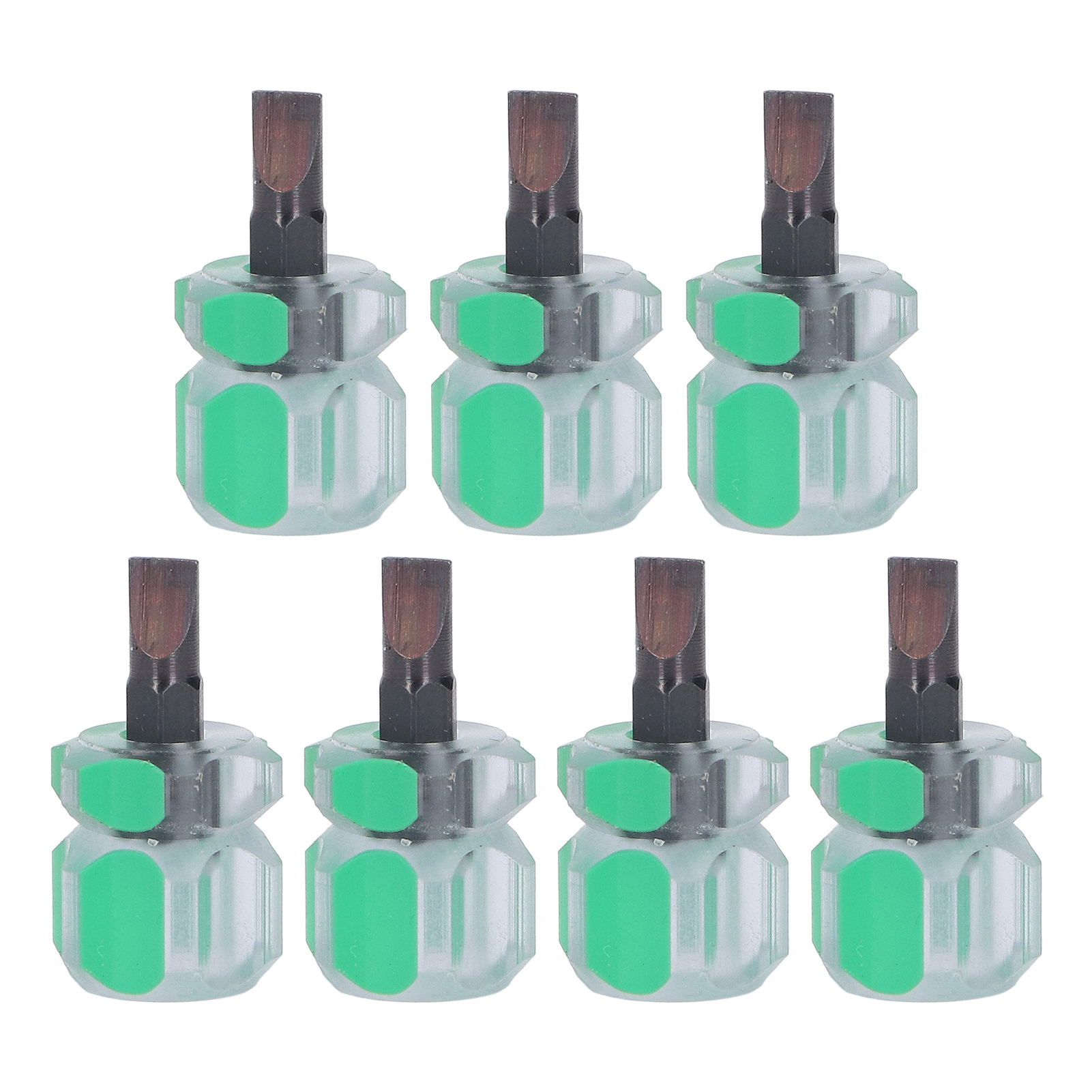 Set Mit 7 Vielseitigen, Flachen Schlitzschraubendrehern Für Nähmaschinen Mit Ergonomischen, Rutschfesten Griffen