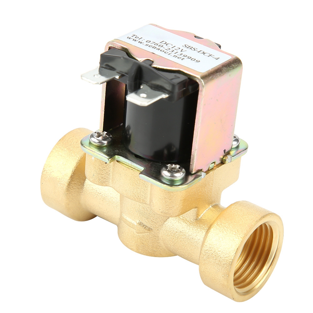 Dn15 G1/2 Messing-magnetventil, Kupfergehäuse, Normalerweise Geschlossen, 12 V Dc Für Wasser