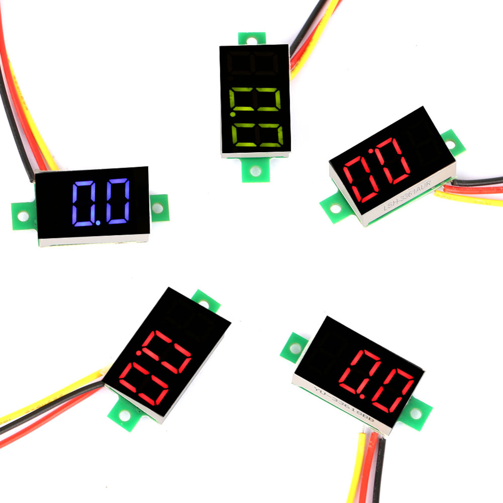 5-teiliges 3-draht-digitalvoltmeter Mit 0,36-zoll-led-anzeige – 3 Farben