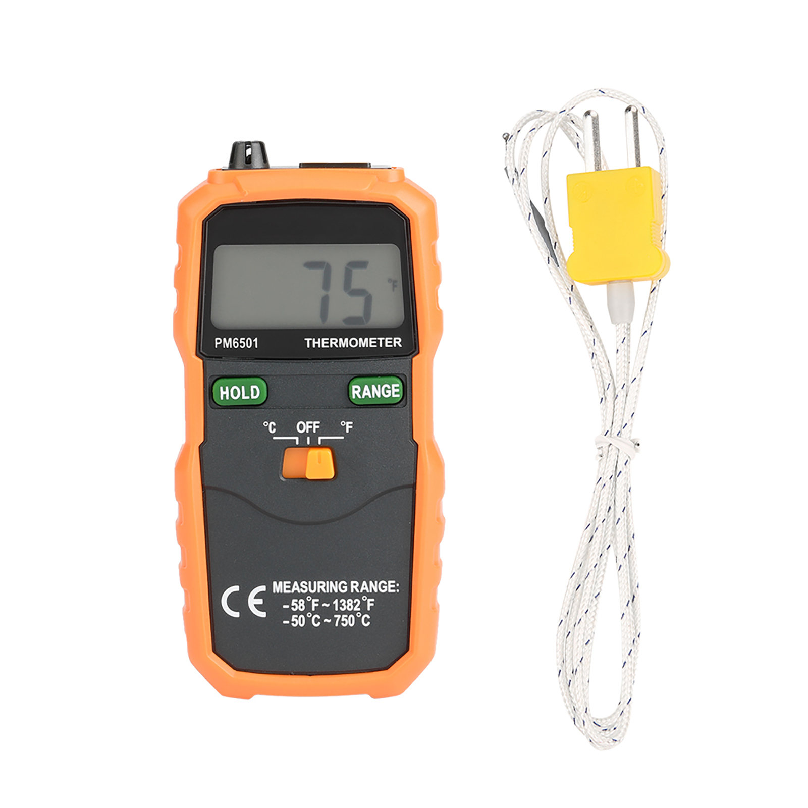 Peakmeter Pm6501 Lcd-digitalthermometer Mit Typ-k-sonde Zur Temperaturmessung