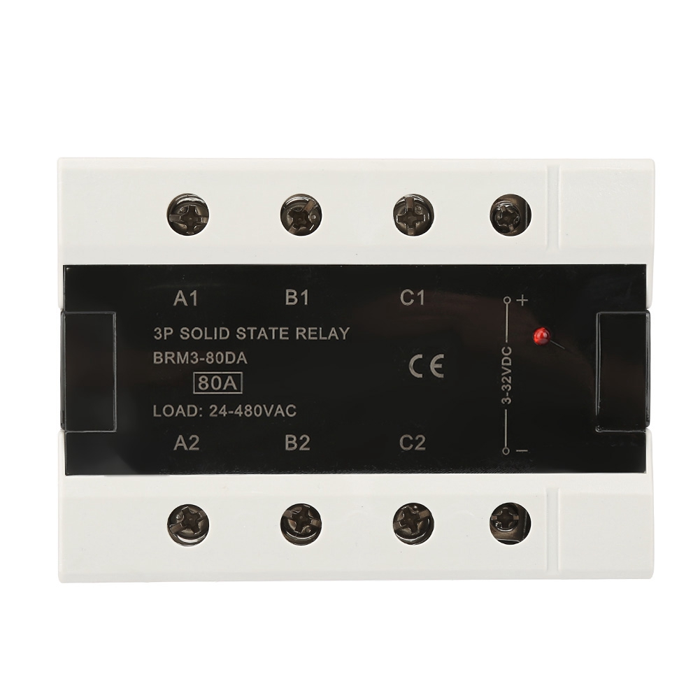 Dreiphasiges 80a 24-480vac Halbleiterrelais (brm3-80da) Zur Laststeuerung