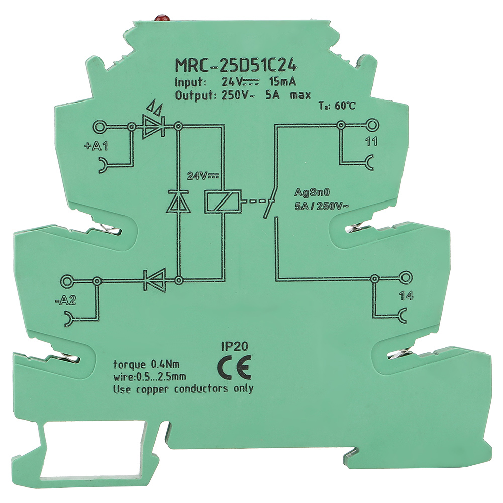 Sps-steuerrelais Mrc-25d51c24, 5a, Normalerweise Offener Elektromagnetischer Schnittstellenmodul
