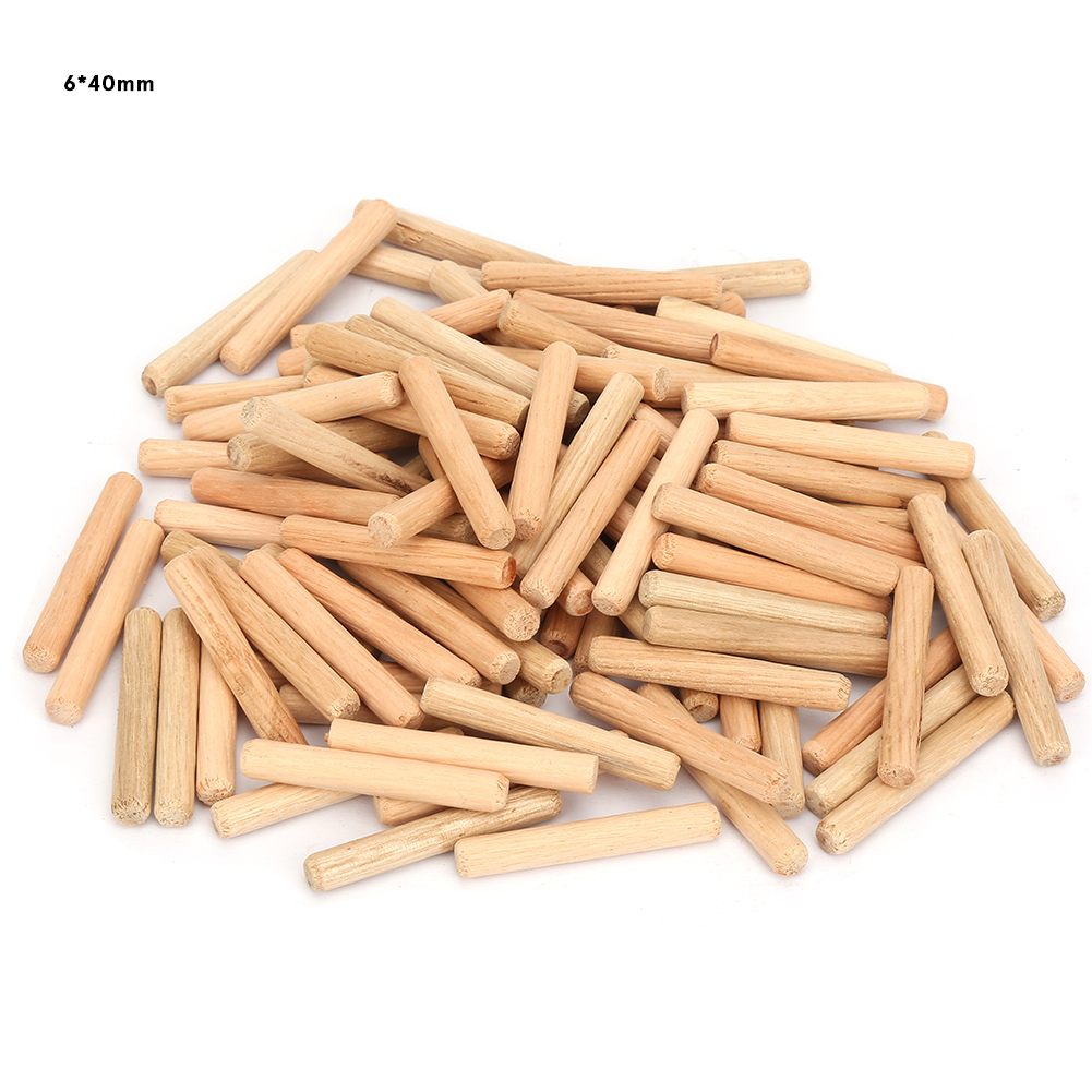 Satz Gerillter Holzdübel Für Tischlerarbeiten Und Heimwerkerprojekte (6 X 40 Mm)