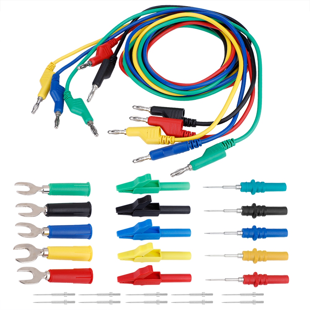 4-mm-bananenstecker-messleitungssatz Für Multimeter Mit Krokodilklemmen Und U-sonde (p1036b)